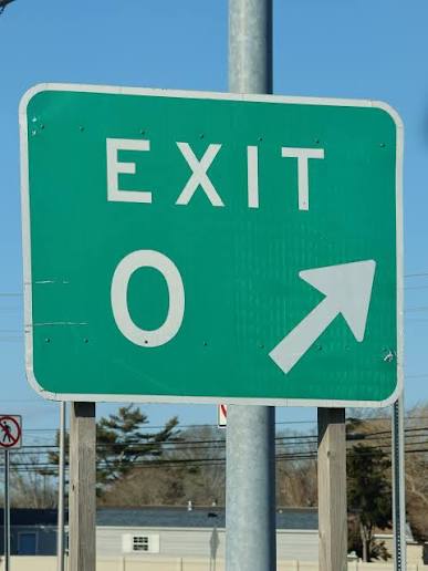 Exit 0 highway sign for Cape May